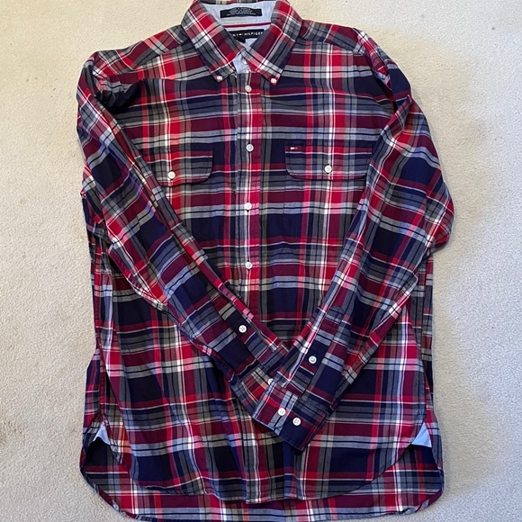 3 Tommy Hilfiger Vintage VTG Y2K 90s Shirts Men's L Button Down L/S - Picture 13 of 16